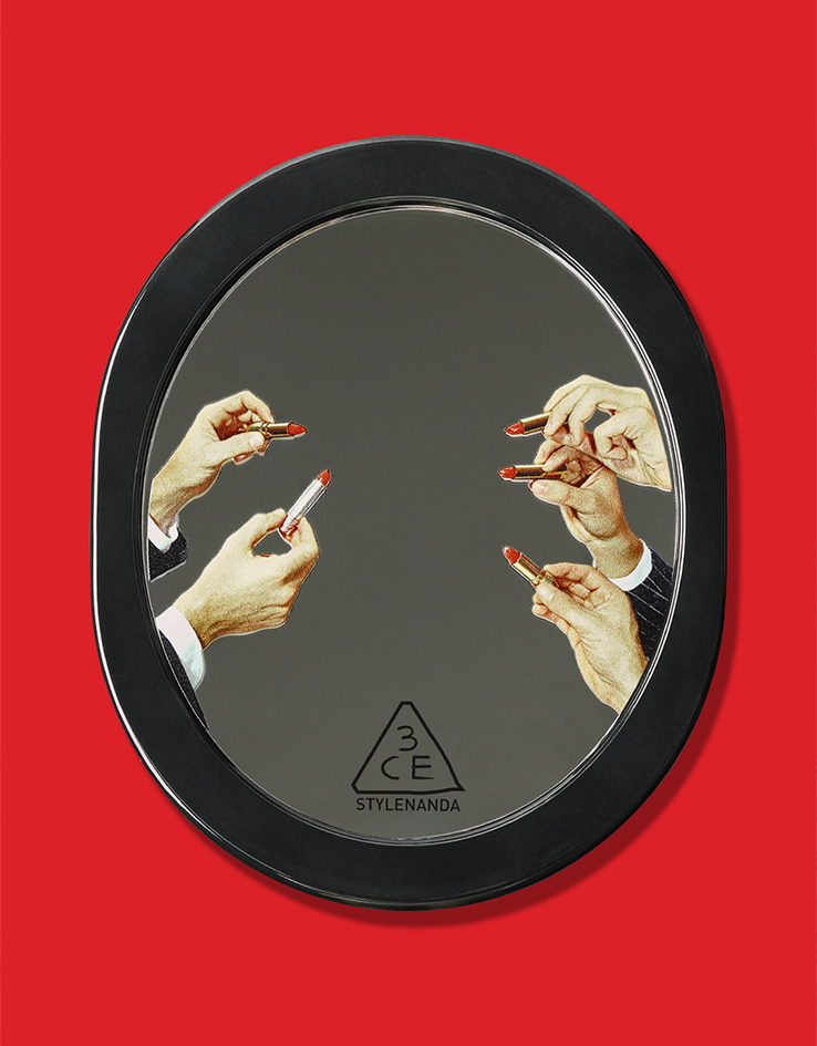 韓國 [3CE X TOILETPAPER] 3CE Oval Hand Mirror 限量聯名便儶鏡