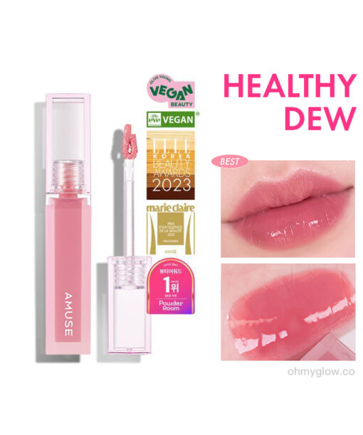 23新色 #Healthy Dew💦 韓國 Amuse Dew Tint 長效水光純素唇釉 - 03 Healthy Boksoonga