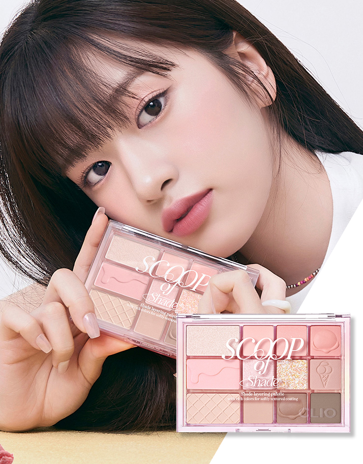 韓國 Clio X 安俞真 Shade & Shadow Palette 12色妝容綜合盤眼影盤 – 03 Scoop Of Shade