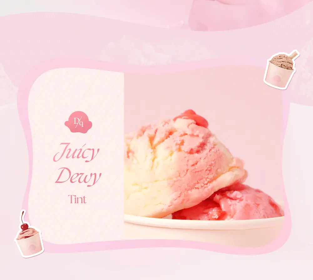 韓國 新品!🍨雪糕系列🍦dasique Juicy Dewy Tint #ice cream 果汁露水鏡面唇釉 (#08-12) - 5色選擇