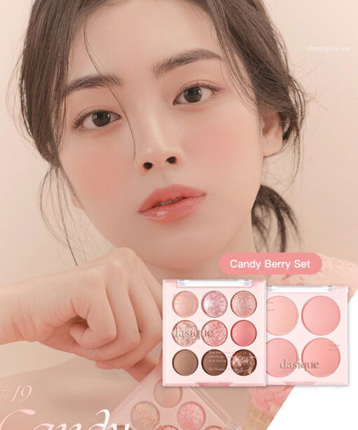 韓國〖新品入code再有95折〗🍨雪糕系列🍦dasique Shadow Palette #𝓲𝓬𝓮 𝓬𝓻𝓮𝓪𝓶 眼影+胭脂盤 #🍓Candy Berry 優惠組合