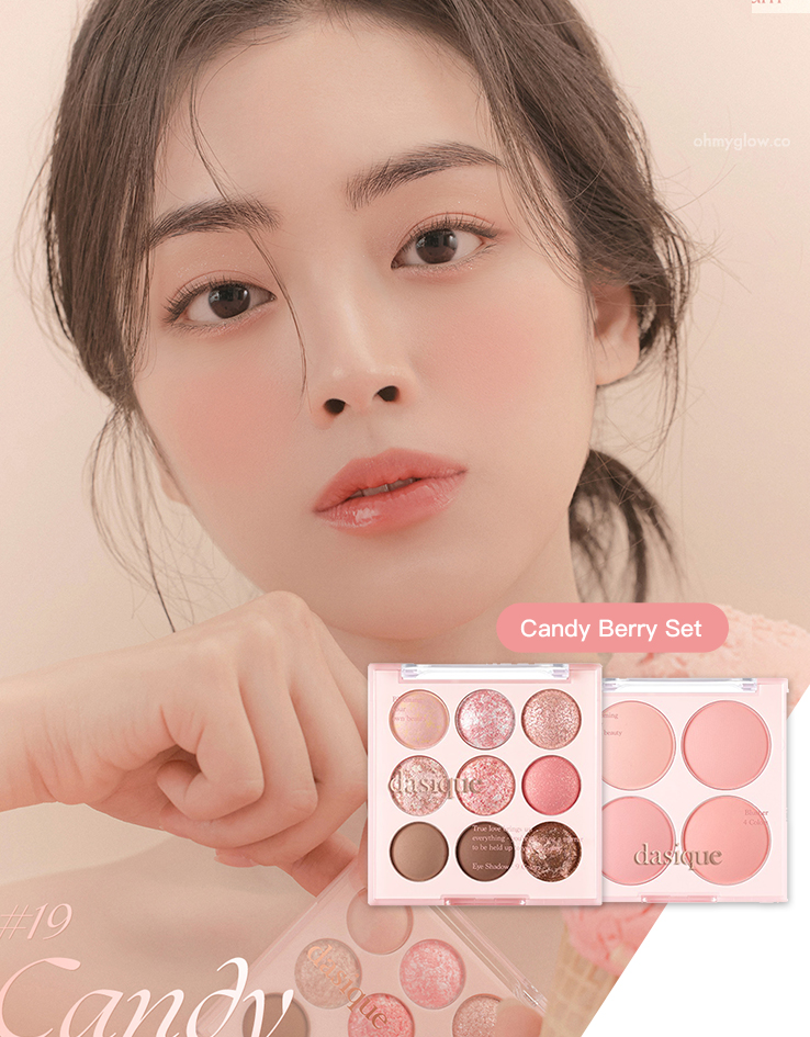 韓國〖新品入code再有95折〗🍨雪糕系列🍦dasique Shadow Palette #𝓲𝓬𝓮 𝓬𝓻𝓮𝓪𝓶 眼影+胭脂盤 #🍓Candy Berry 優惠組合