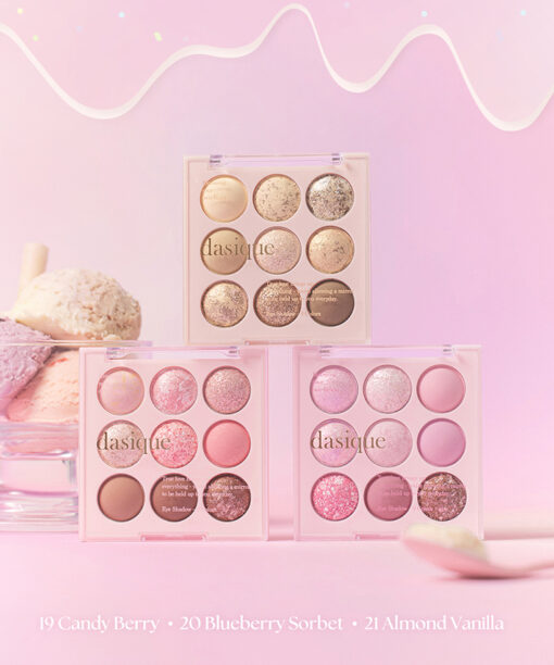 韓國〖新品〗🍨雪糕系列🍦dasique Shadow Palette #𝓲𝓬𝓮 𝓬𝓻𝓮𝓪𝓶 9色眼影盤 (#19-#21) - 3色選擇