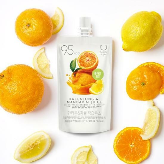 〖韓國 Olive Young 熱賣低卡零食〗Delight Project Juice 健康維C果汁 - #Hallabong & Mandarin 100%橘子汁