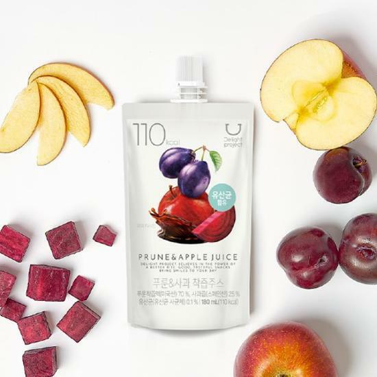 〖韓國 Olive Young 熱賣低卡零食〗Delight Project Juice 健康維C果汁 - #Prune & Apple 100%蘋果汁