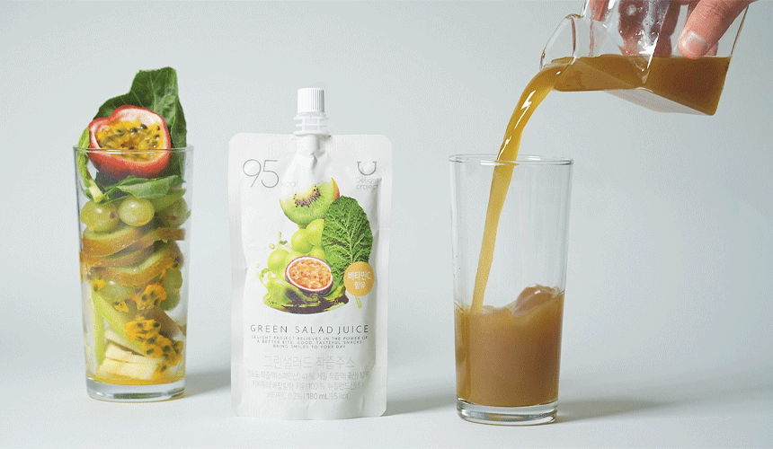 〖韓國 Olive Young 熱賣低卡零食〗Delight Project Juice 健康維C果汁 - Green Salad 100%綠色蔬果汁