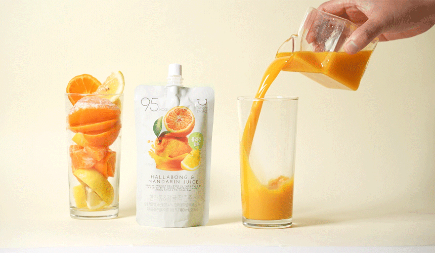 〖韓國 Olive Young 熱賣低卡零食〗Delight Project Juice 健康維C果汁 - #Hallabong & Mandarin 100%橘子汁