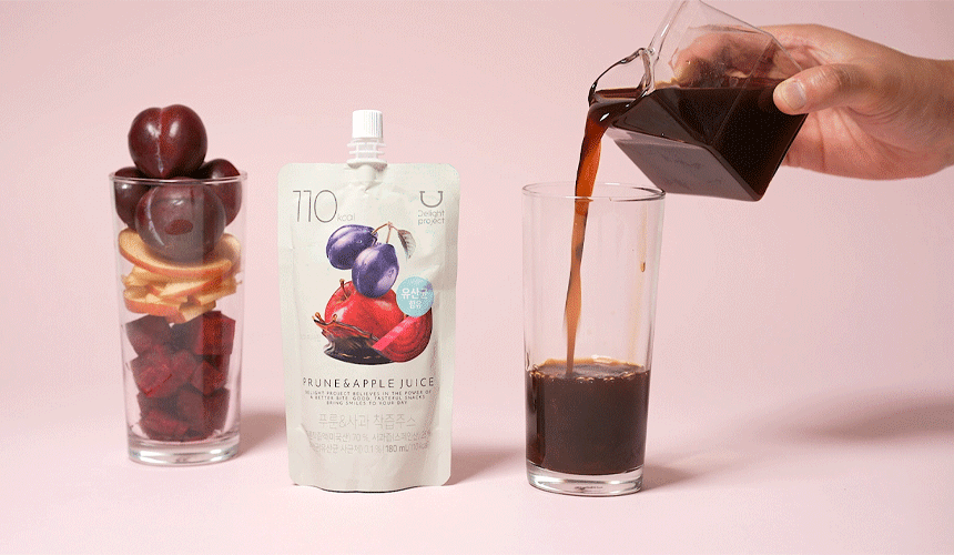〖韓國 Olive Young 熱賣低卡零食〗Delight Project Juice 健康維C果汁 - #Prune & Apple  100%蘋果汁