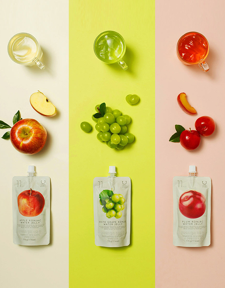 〖韓國 Olive Young 熱賣低卡零食〗Delight Project Water Jelly 低熱量果汁蒟蒻啫喱 - 3款味道(蘋果/葡萄/布冧李)