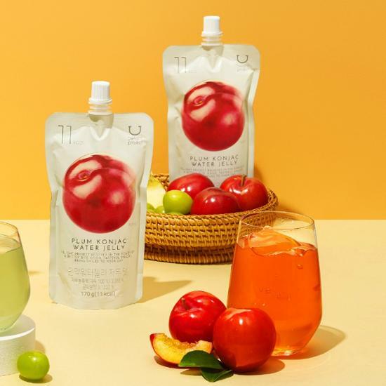 〖韓國 Olive Young 熱賣低卡零食〗Delight Project Water Jelly 低熱量果汁蒟蒻啫喱 - Plum 布冧李