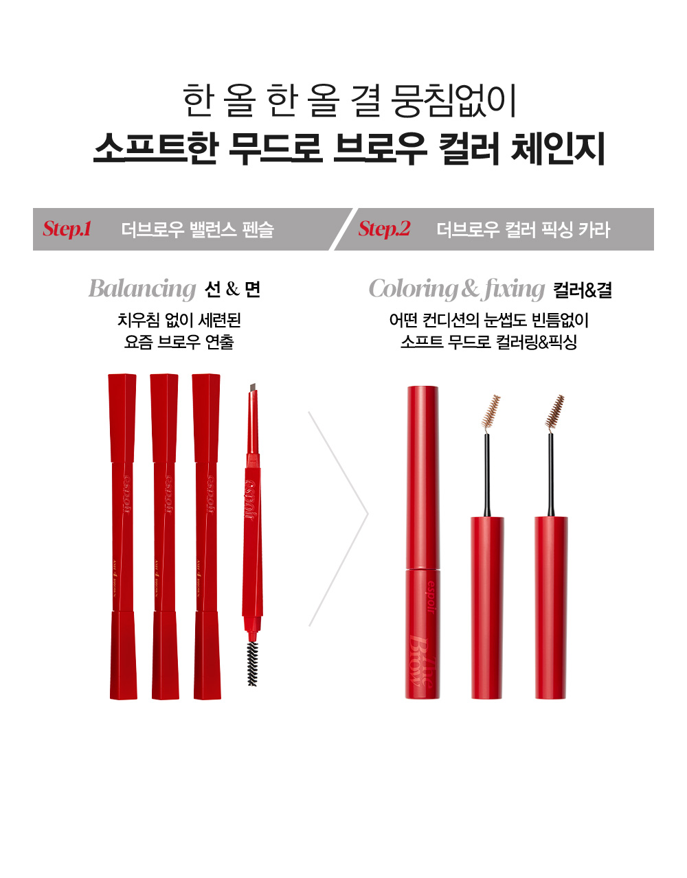 韓國 Espoir The Brow Color Fixing Cara 防水染眉膏 - 2色選擇