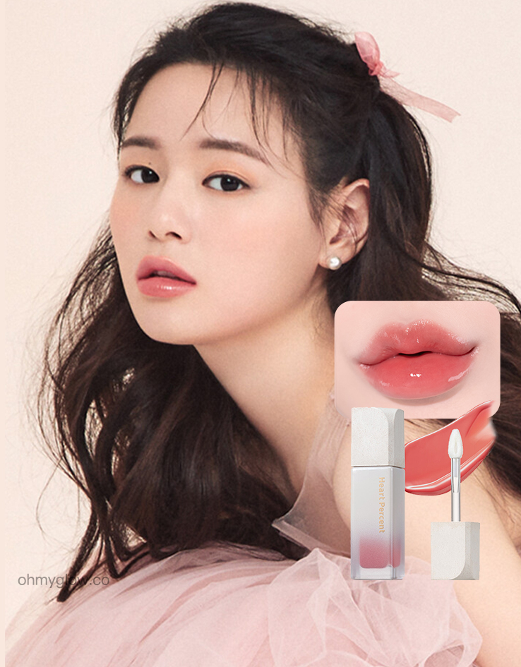 韓國 Heart Percent Dote on Mood Pure Glow Tint 點綴心情亮彩水光純素唇釉 - 10色選擇