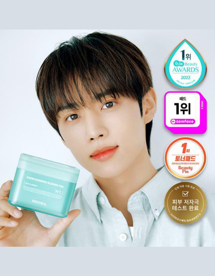 💡瑕疵粗糙肌～韓國 MEDIHEAL Madecassoside Blemish Pad 積雪草舒緩💡美白去印減暗沉護膚棉片 - 100片