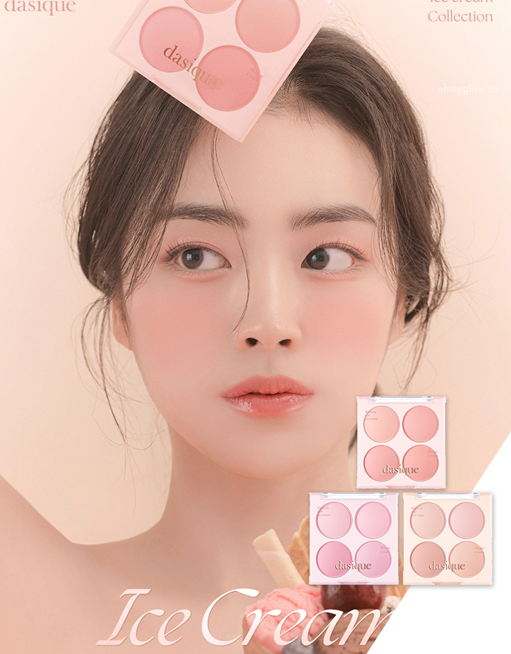 韓國 🍨雪糕系列🍦dasique Blending Mood Cheek #𝓲𝓬𝓮 𝓬𝓻𝓮𝓪𝓶 4色胭脂盤 (#07-#09) - 3色選擇