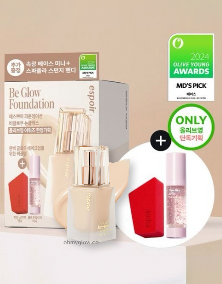 🏆GlowPick No.1！韓國 Espoir Protailor Be Glow Foundation New Class SPF27 PA++ 水潤保濕光彩粉底液 - 5色選擇