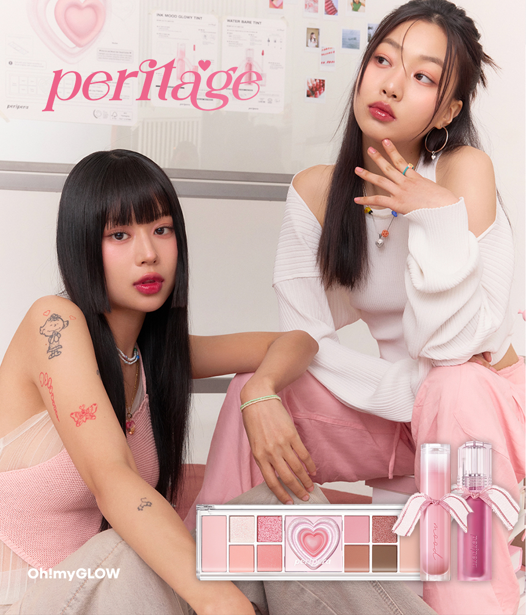 韓國peripera All Take Mood Like Palette #Peritage蝴蝶結系列🎀 綜合妝容盤心心眼影盤 - 2色選擇