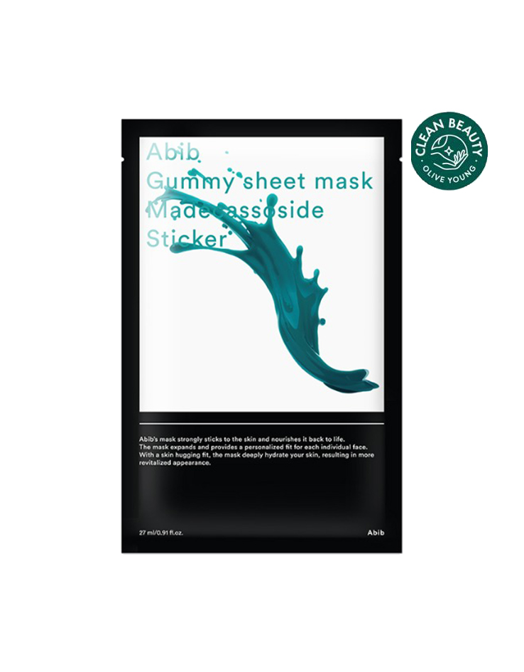 韓國 Abib Gummy Sheet Mask Madecassoside Sticker 香口膠積雪草面膜 一盒10片