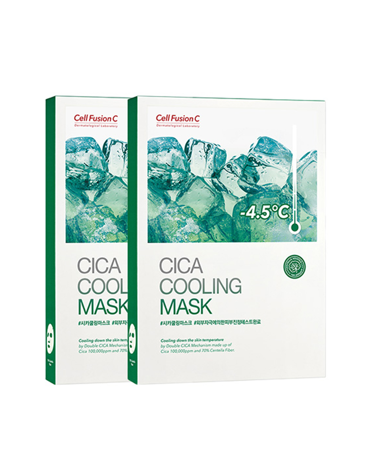 韓國 Cell Fusion C Cica Cooling Mask 積雪草舒緩冰感降溫保濕面膜 5片裝