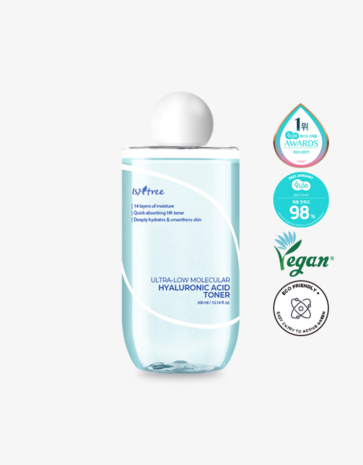 韓國 isntree Ultra-Low Molecular Hyaluronic Acid Toner 極低分子透明質酸保濕爽膚水 300ml