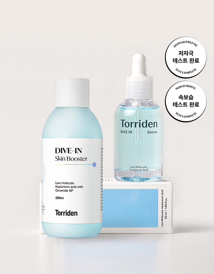 韓國國民保濕 Torriden DIVE-IN 低分子透明質酸保濕精華 50ml + Skin Booster 肌底液 200ml