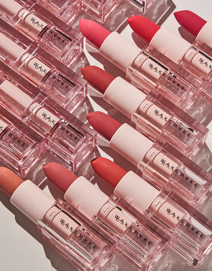韓國 WakeMake Velvet Blurring Matte Stick 輕柔絲絨霧面唇膏 - 8色選擇