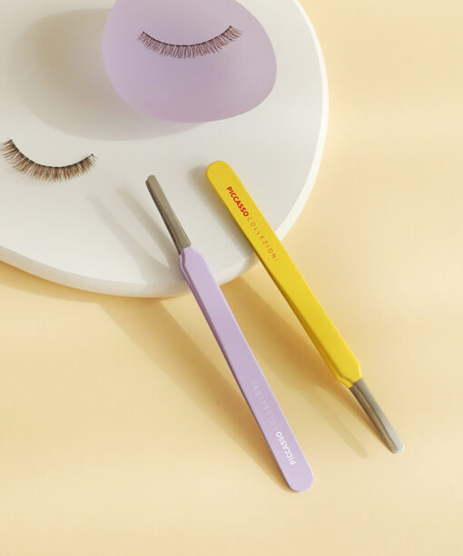 韓國 PICCASSO COLLEZIONI Round Tip Tweezer 扁圓頭睫毛專用夾子 - Purple