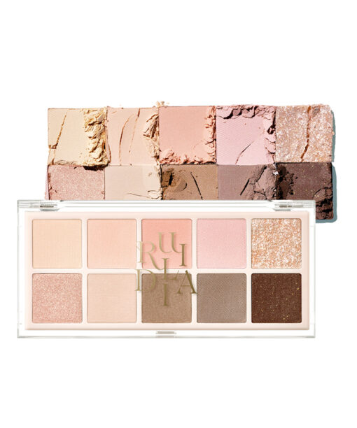 韓國 RULIDIA Multi-Use Shadow Palette 基礎實用多用途大地粉棕色系10色眼影盤 – #02 LOVE