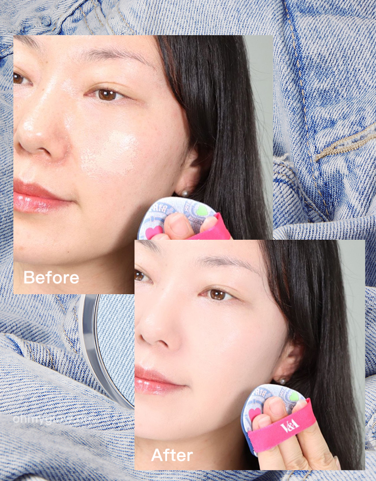 〖限量💙Denim Edition〗韓國 V&A Long-Wear Cushion Foundation Matt 長效持久啞緻霧面白盒精華氣墊粉底 - 2色選擇