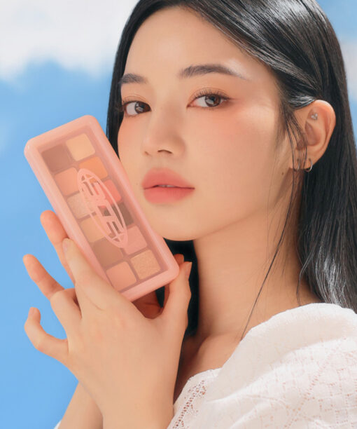 韓國 3CE #PURE PAIRING系列 New Take Eyeshadow Palette 12色眼影盤 橘桃調 #Cheery