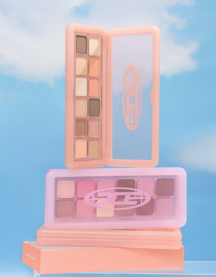 韓國 3CE #PURE PAIRING系列 New Take Eyeshadow Palette 12色眼影盤 橘桃調 #Cheery