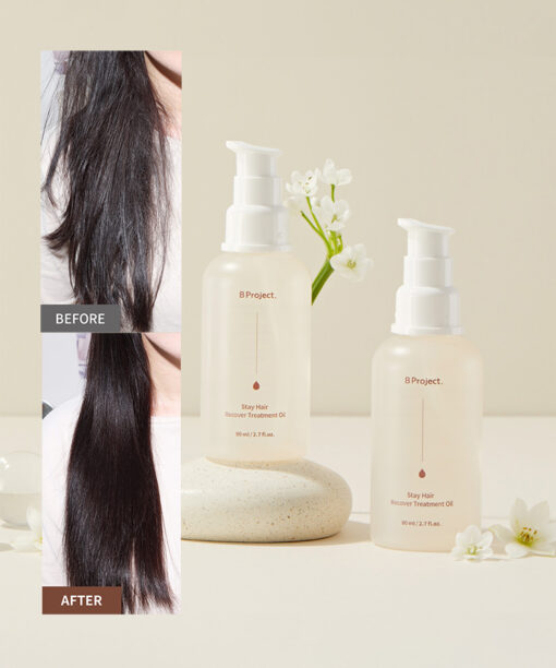 韓國 Clean Beauty配方 ✰ 清爽不黏 ✰ B Project Stay Hair Recover Treatment Oil 抗熱防毛躁開叉急救修護天然純素髮尾油