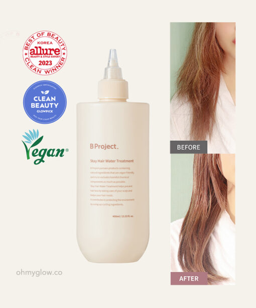 【沙龍級護髮】韓國 B Project Stay Hair Water Treatment 溫感水髮膜精華 - 400ml