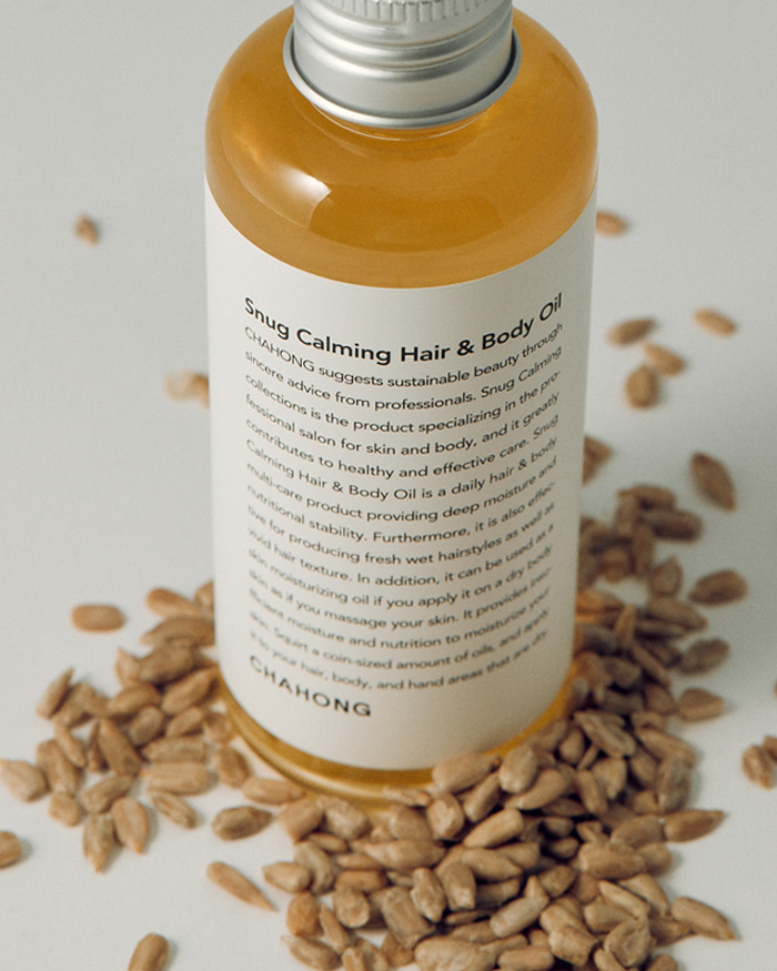 〔打造日系時尚濕髮造型〕韓國明星御用髮型師自家品牌 CHAHONG Snug Calming Hair & Body Oil 舒緩鎮靜多用途身體護髮油 - 150ml