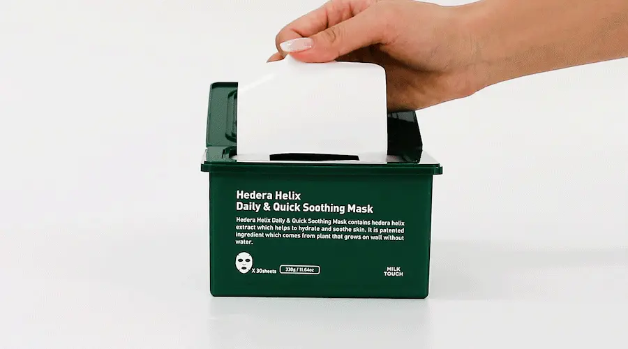 韓國 Milk Touch Hedera Helix Daily & Quick Smoothing Mask 💚常春藤日常快速舒緩面膜💚一盒30片裝