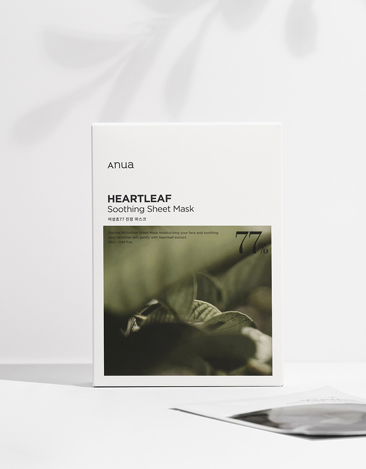 韓國 ANUA Heartleaf 77% Soothing Sheet Mask 77%魚腥草24小時保濕鎮靜面膜