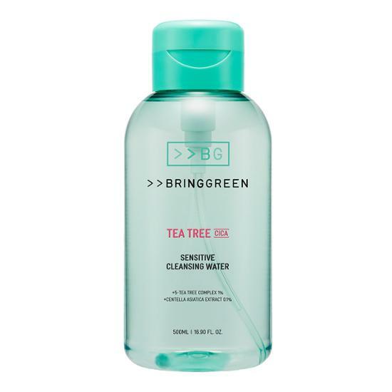 韓國 Bring Green Tea Tree Cica Sensitive Cleansing Water 茶樹積雪草舒敏卸妝水 - 大容量500ml