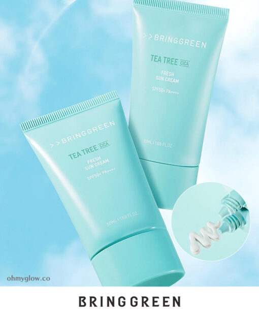 韓國 Bring Green Tea Tree CICA Soothing Sun Cream 茶樹積雪草舒緩防曬霜 - 50ml