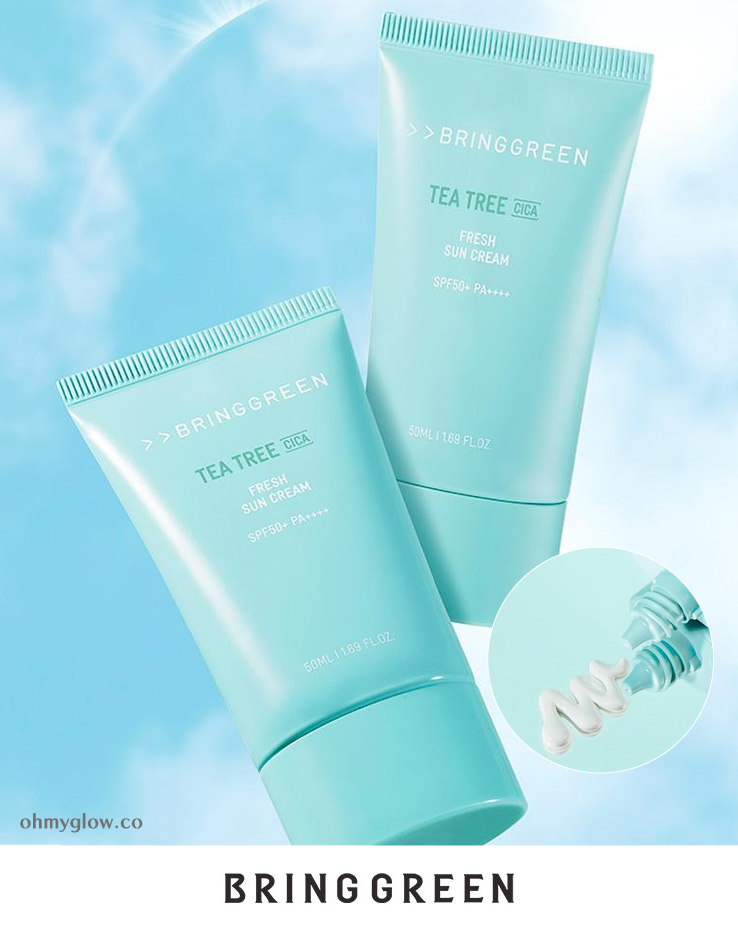 韓國 Bring Green Tea Tree CICA Soothing Sun Cream 茶樹積雪草舒緩防曬霜 - 50ml