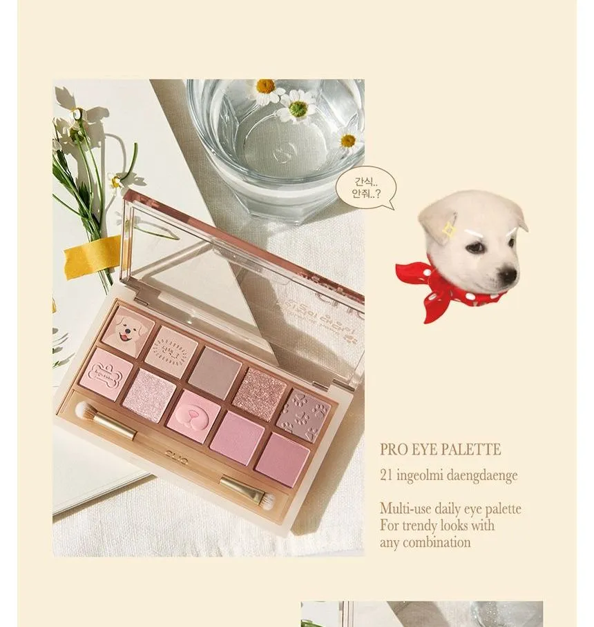 韓國 CLIO Pro Eye Palette 🐶IngeoLmi at home 限量 Edition🐶 #21 IngeoLmi Daengdaenge 十色眼影盤 - 21 🐶 狗狗盤