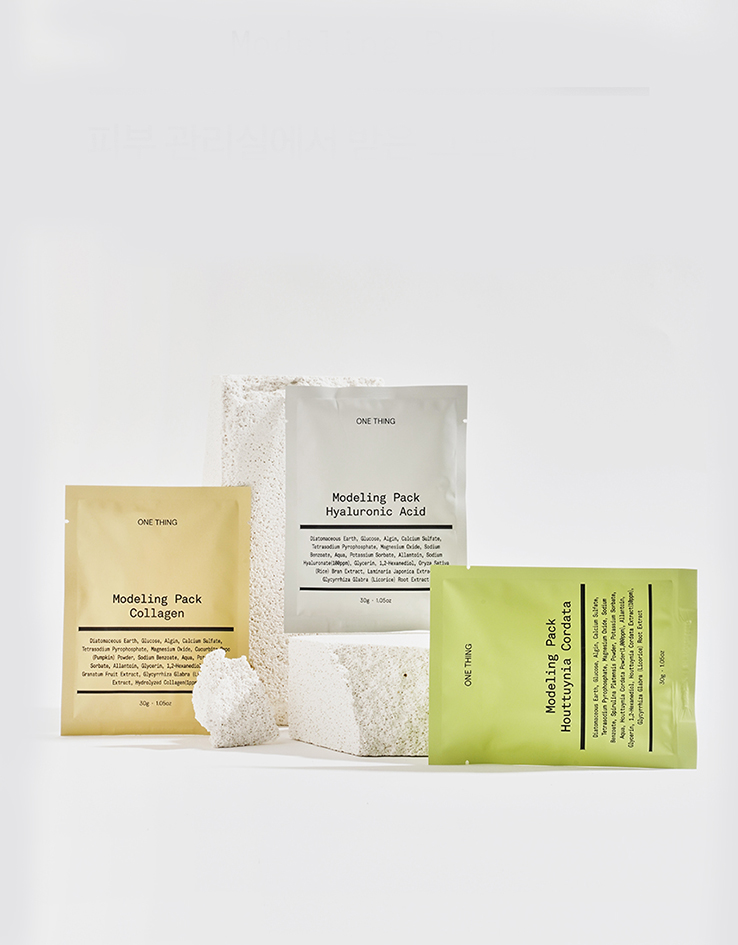 韓國 One Thing Modeling Pack 面膜軟膜粉 (Collagen膠原蛋白, Hyaluronic Acid 透明質酸, Houttuyna Cordata 魚腥草) - 3款選擇 7片裝