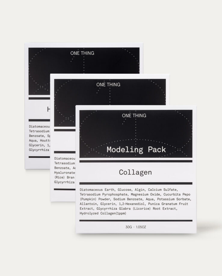 韓國 One Thing Modeling Pack 面膜軟膜粉 (Collagen膠原蛋白, Hyaluronic Acid 透明質酸, Houttuyna Cordata 魚腥草) - 3款選擇 7片裝