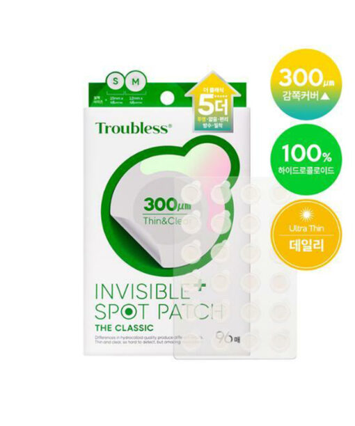 韓國 Troubless Invisible Spot Patch #Classic 極透薄隱形痘痘貼 - 96片裝