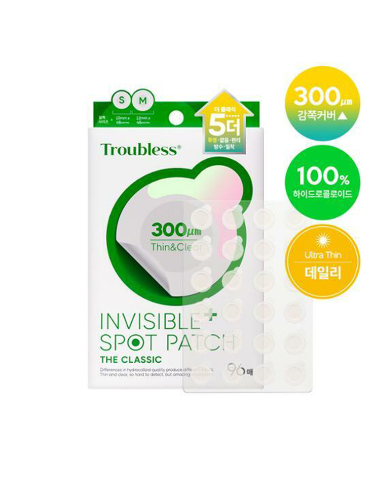 韓國 Troubless Invisible Spot Patch #Classic 極透薄隱形痘痘貼 - 96片裝