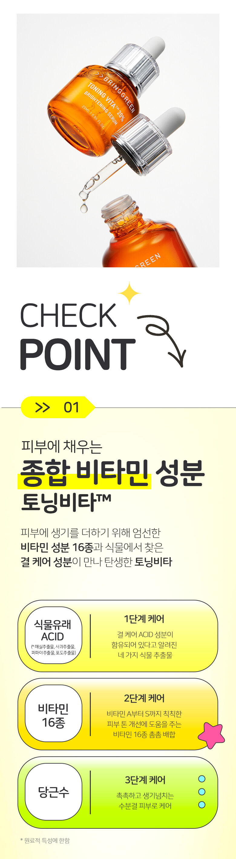 \New! 全新3天精華高效精華/ 16種維他命~韓國 Bring Green Toning Vita 20% Brightening Serum 高效能維生素3天美白草本精華 - 25ml