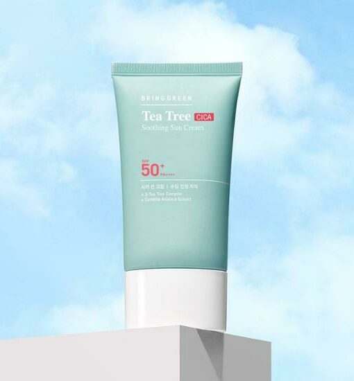 韓國 Bring Green Tea Tree CICA Soothing Sun Cream 茶樹積雪草舒緩防曬霜 - 50ml