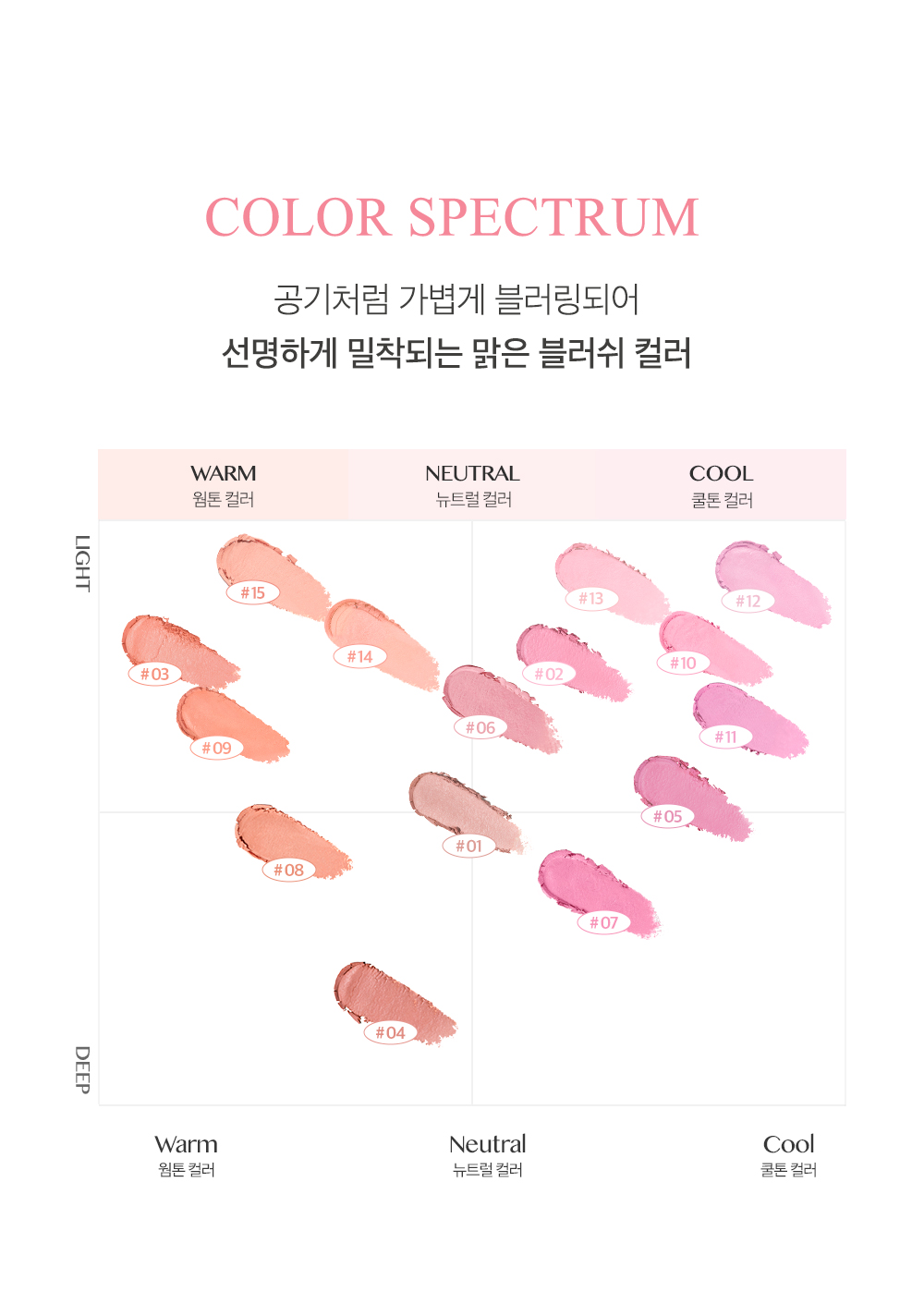 韓國 Clio Air Blur Whip Blush 空氣霧感胭脂(#01-15) - 15色選擇