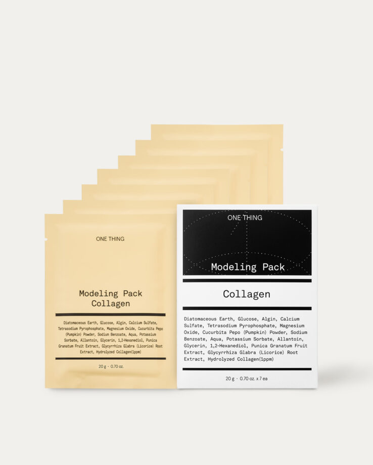 皇牌～韓國One Thing Modeling Pack 面膜降溫軟膜粉 (Collagen膠原蛋白, Hyaluronic Acid 透明質酸, Houttuyna Cordata 魚腥草) - 3款選擇 7片裝