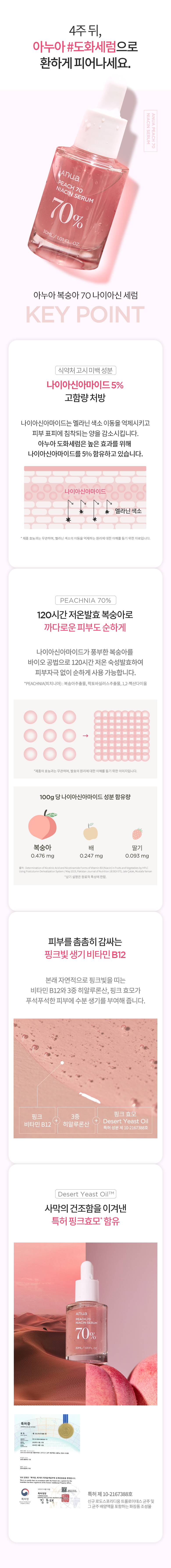 韓國 ANUA Peach 70 Niacin Serum 🍑保濕提亮美肌活力桃花精華