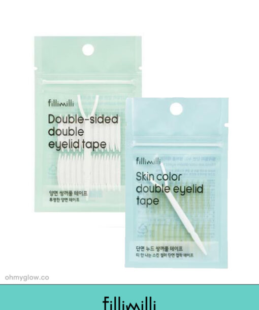 韓國 FilliMilli Double Eyelid Tape 雙眼皮貼 44片 (Double-Sided 透明雙面 / Skin Color自然膚色) - 2款選擇