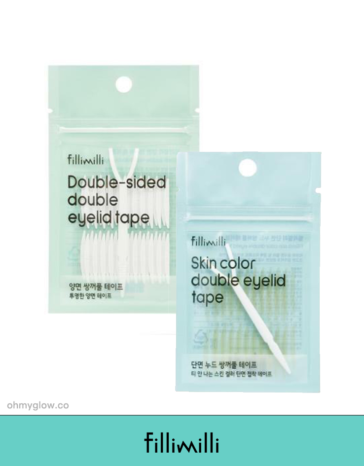 韓國 FilliMilli Double Eyelid Tape 雙眼皮貼 44片 (Double-Sided 透明雙面 / Skin Color自然膚色) - 2款選擇